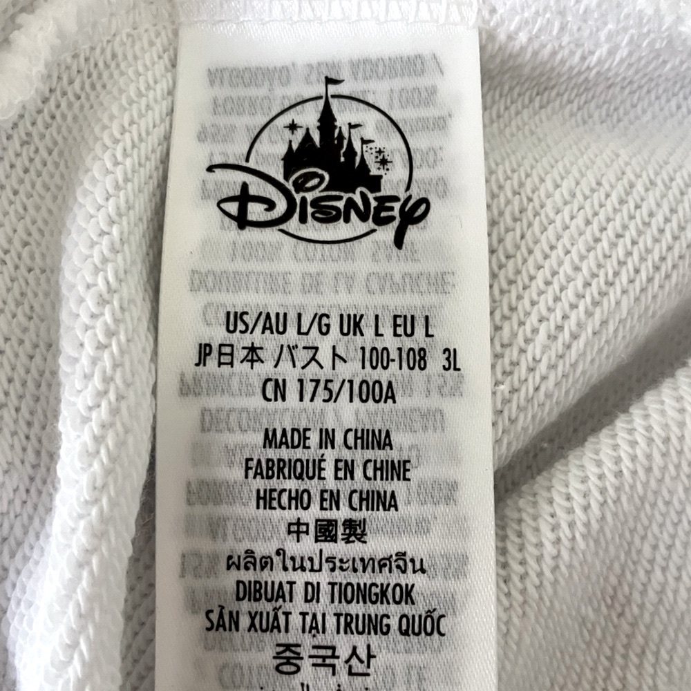 Disney castle zipper hoodie sweatshirt, white and teal, size Large - NWT - Picture 11 of 12